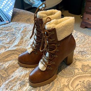 Tan High Heel Boots